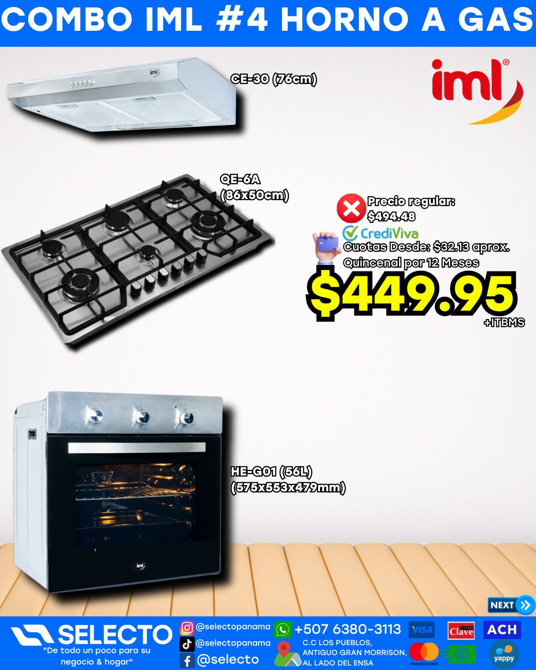 Combo IML #4 con Horno a Gas