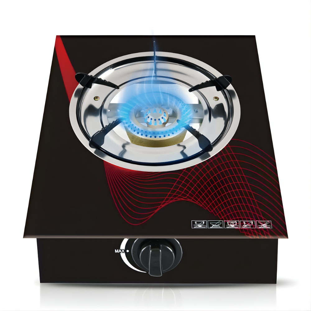 Estufa de 1 Quemador a Gas de Vidrio Lotus LT-G01C