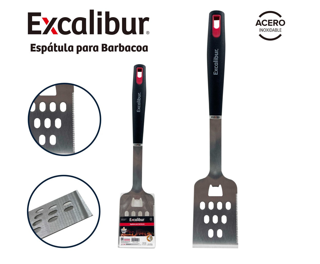 Espátula para BBQ de Acero Inoxidable Excalibur EX-BQ231