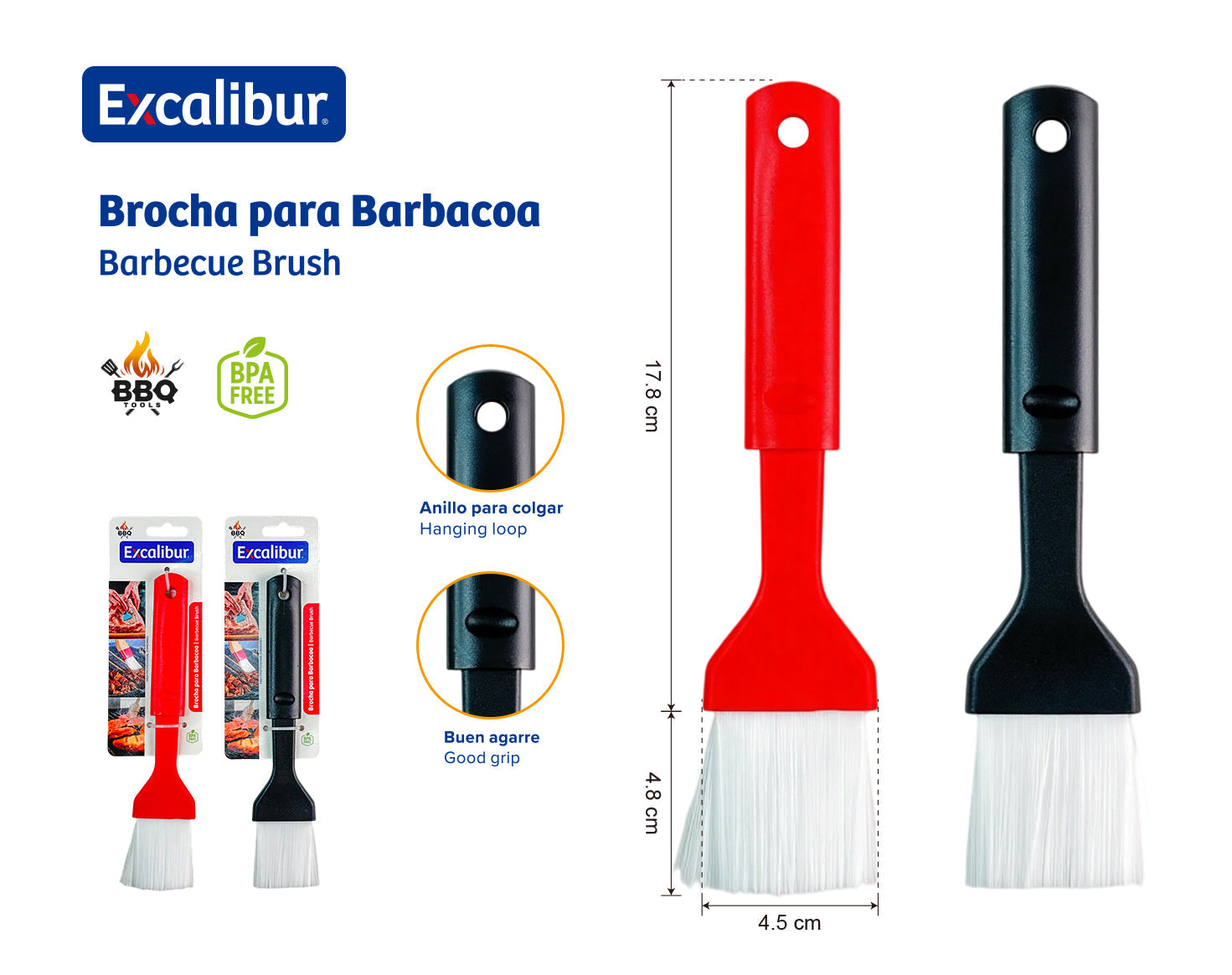 Brocha para Barbacoa BBQ o Repostería Excalibur EX-BQ2503 BBQ. EXCALIBUR