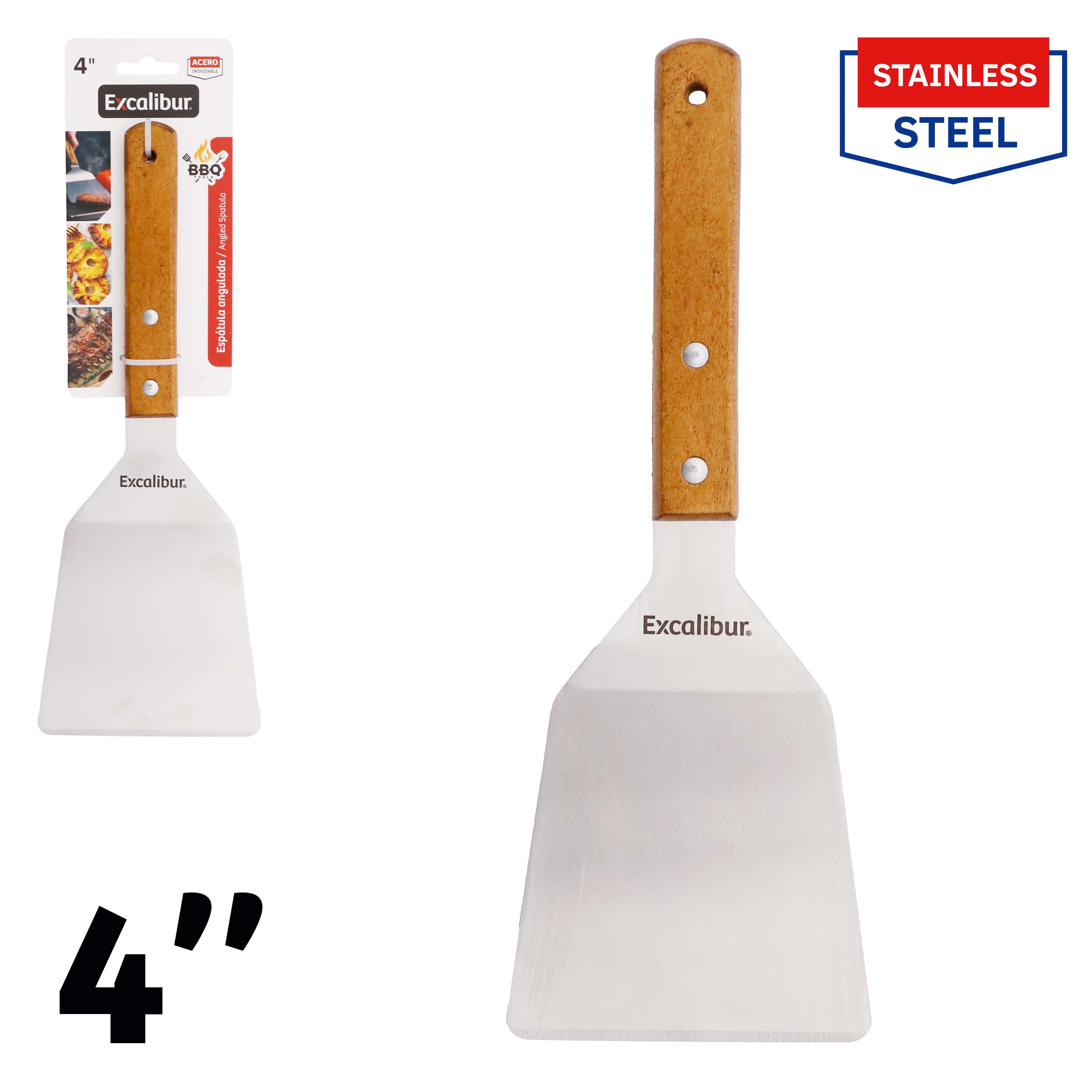 Espátula Angulada de Acero Inoxidable 4" Excalibur EX-BQ2510-ST
