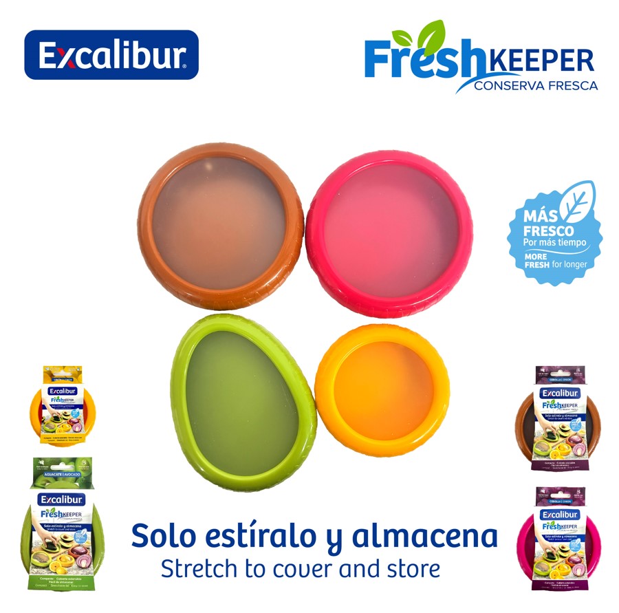 Envases Plástico Elástico de Almacenamiento para Vegetales y Frutas Excalibur EX-FG2415 EXCALIBUR