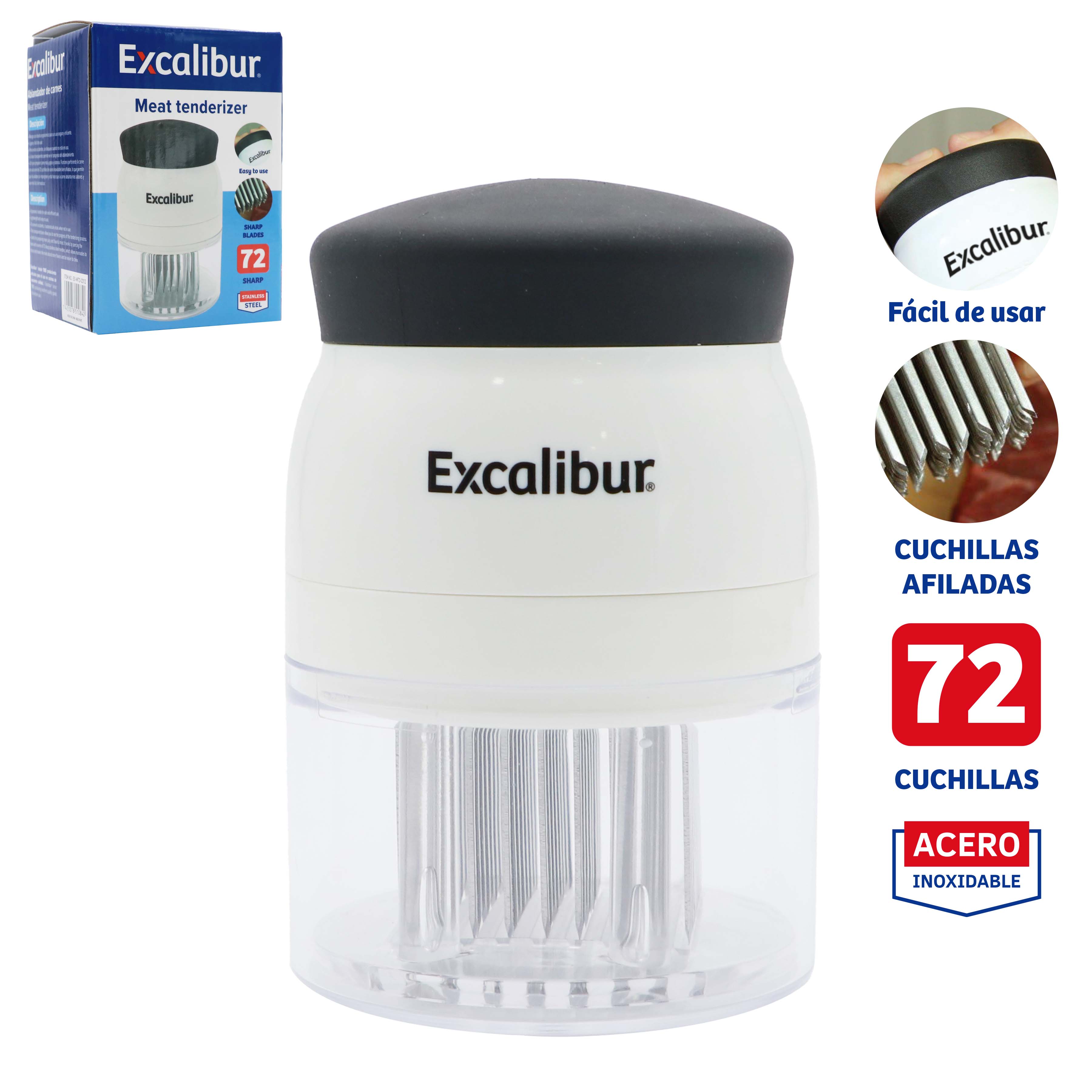 Ablandador de Carnes 72 Cuchillas de Acero Inoxidable Excalibur EX-MTD-2312 EXCALIBUR