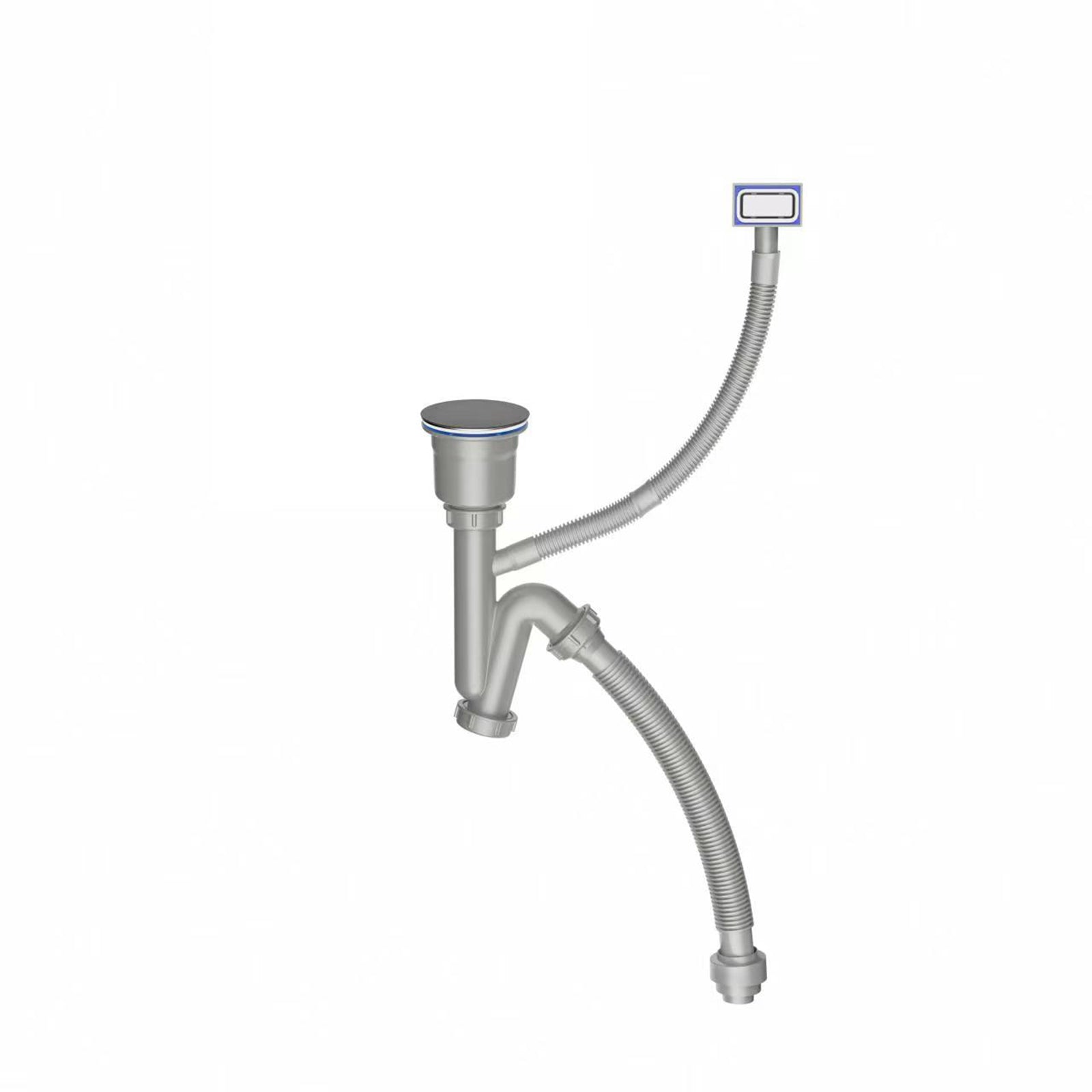 Fregador de Lujo Bajo Tope Acero Inoxidable Satinado 304 Murano 61 Drija