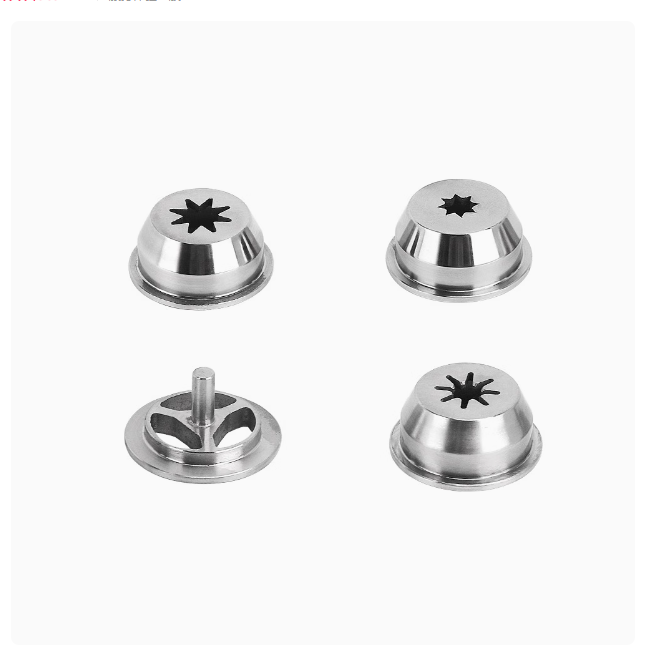 (LLEGANDO 30 DE OCTUBRE) Set de 4 Moldes Boquillas para Máquina Embutidora de Churros – Discos Intercambiables para Diferentes Formas de Churros EMB-SET4