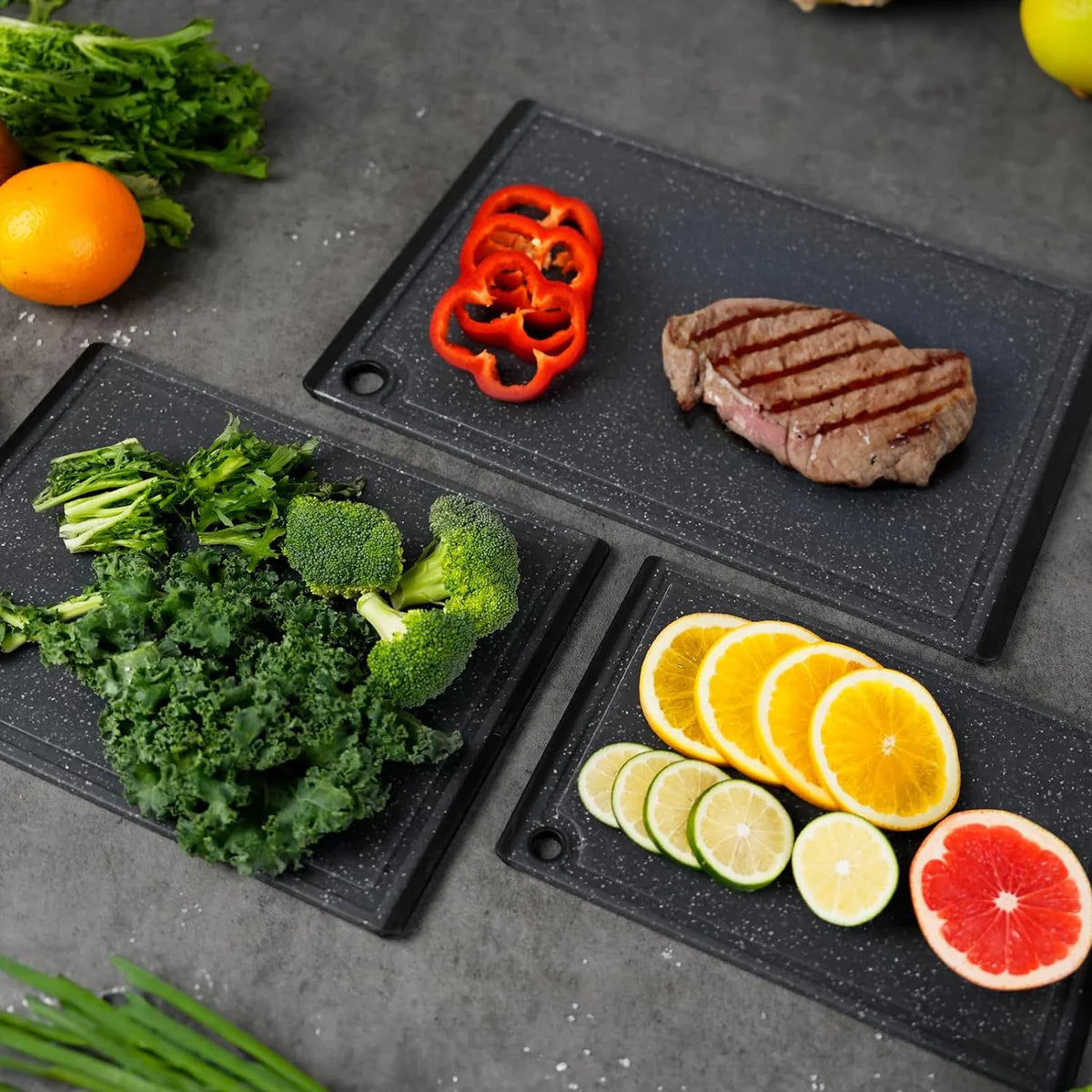 Tabla de Picar Plástico Negro 31.8x22.2x0.72cm 88467 Selecto