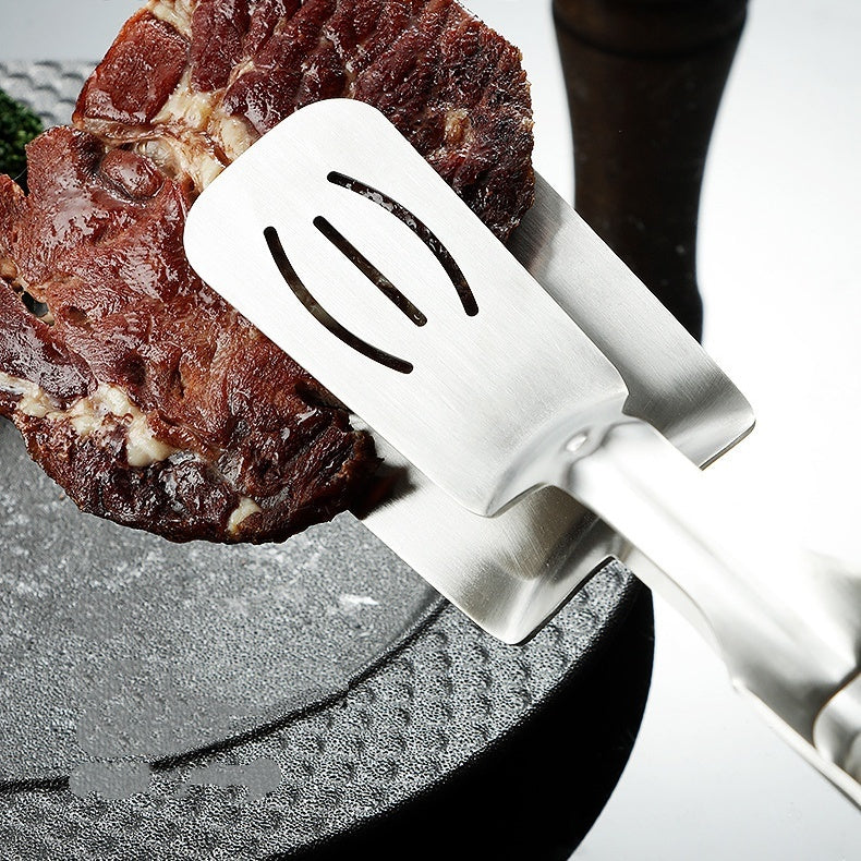 (LLEGANDO 30 DE SEPT) Pinza Espátula Profesional 30cm de Acero Inoxidable SS304 – Pinza Tipo Tijera Ranurada para Cocina y Parrilla | Carne | Hotelero | Hotel | Restaurante 500505