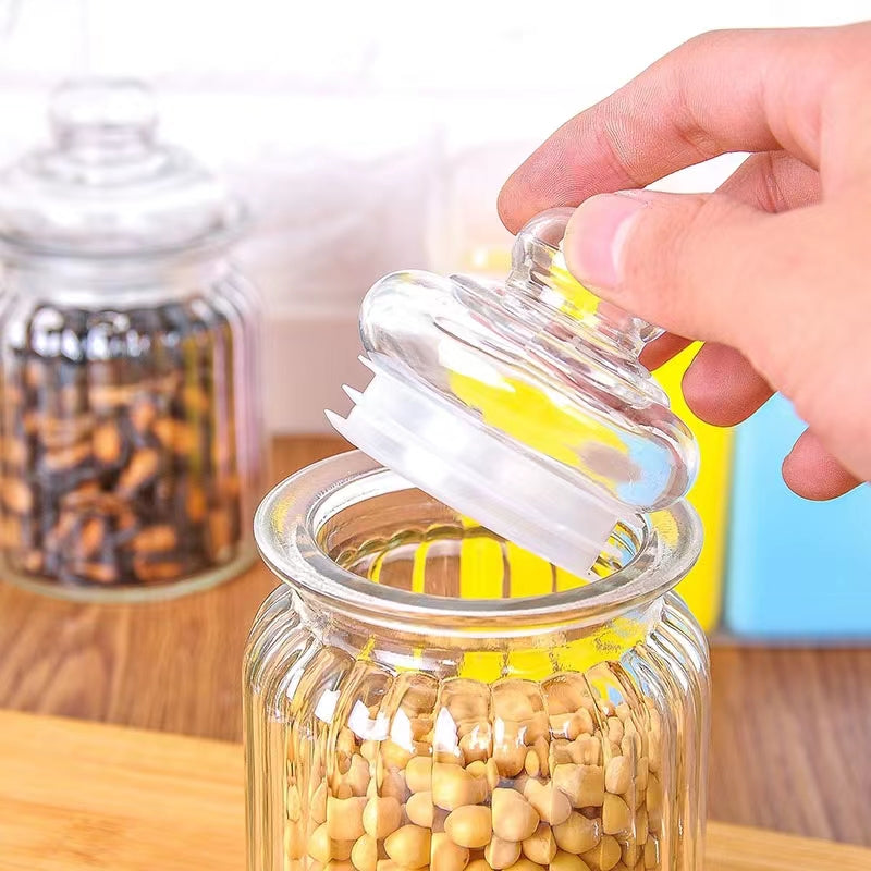 Envase con Tapa de Vidrio 1200ml 21x10.5cm 428836