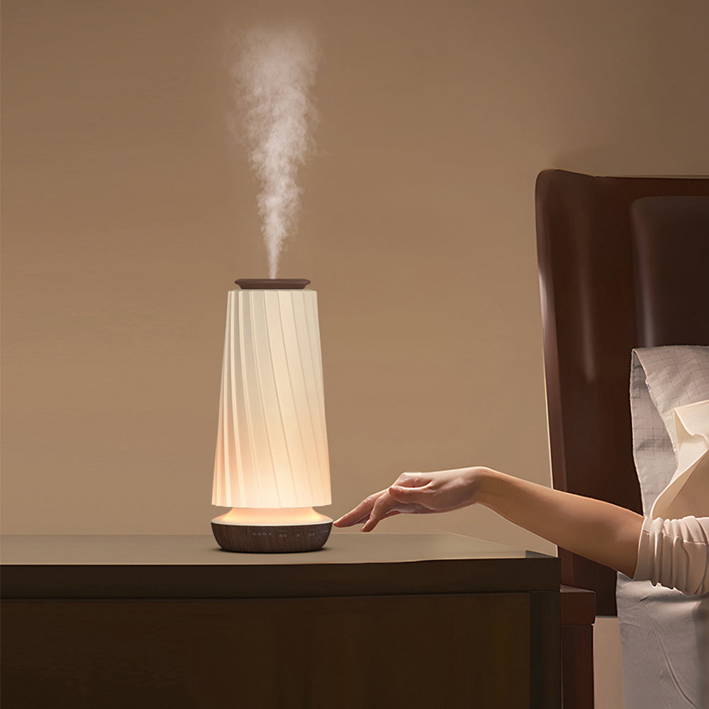 Difusor de Aromas de Aceites Esenciales Eléctrica Capacidad 100ml Cobertura 75m2 Compatible con APP A318 Selecto