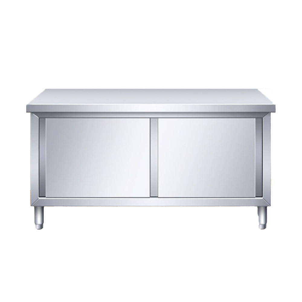 (LLEGANDO 14 DE AGOSTO) Mesa de Trabajo de Acero Inoxidable con Gabinete | 4 Tamaños Disponibles | 80cm (340100) / 150cm (340104) / 180cm (340106) / 200cm (340107)
