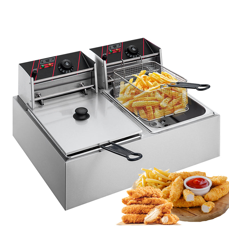 Freidora Eléctrica 10L+10L Homestar HS-CDF-1502 Homestar