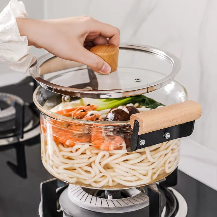 Olla de Vidrio con Tapa 2.5L Apto para Estufa – 713-39015