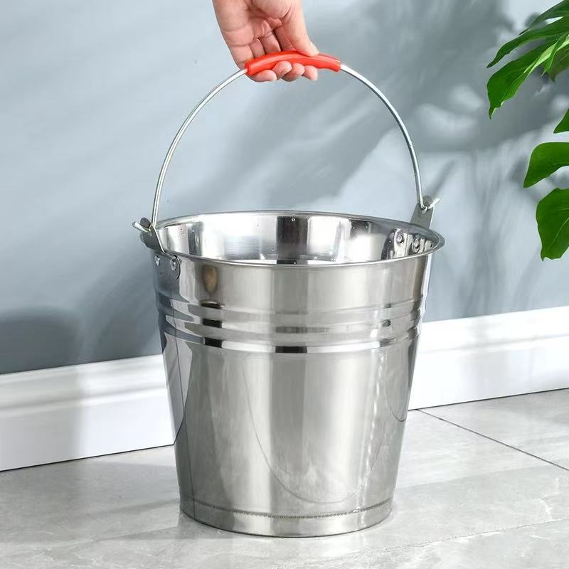 Balde de Acero Inoxidable 25cm y 28cm Cubetazo. Cubeta. Selecto