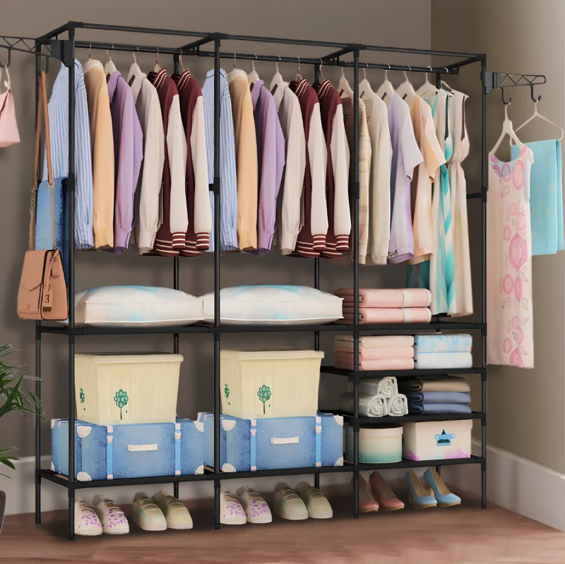 (LLEGANDO 27 DE MARZO) Perchero Tendedero de Ropa Multifuncional Moderno 173x160x36cm FSK10950