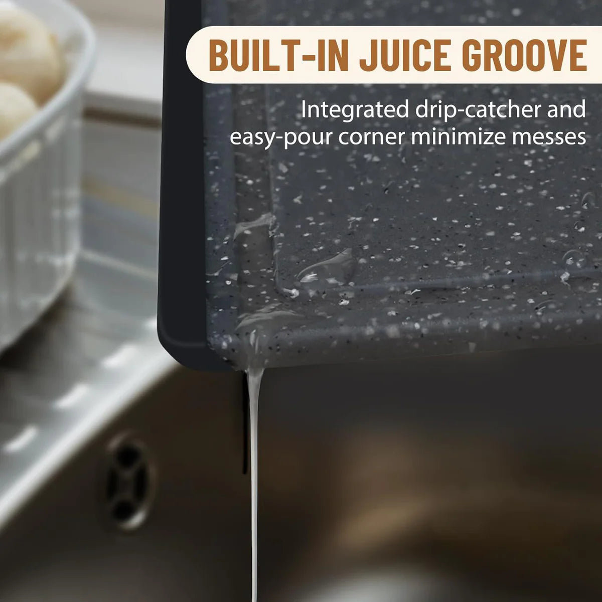 Tabla de Picar Plástico Negro 31.8x22.2x0.72cm 88467