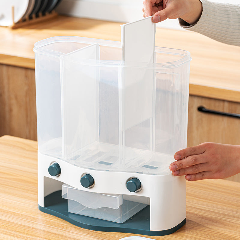 Dispensador de Granos 3 Compartimientos de Plástico LHC-9745 Selecto