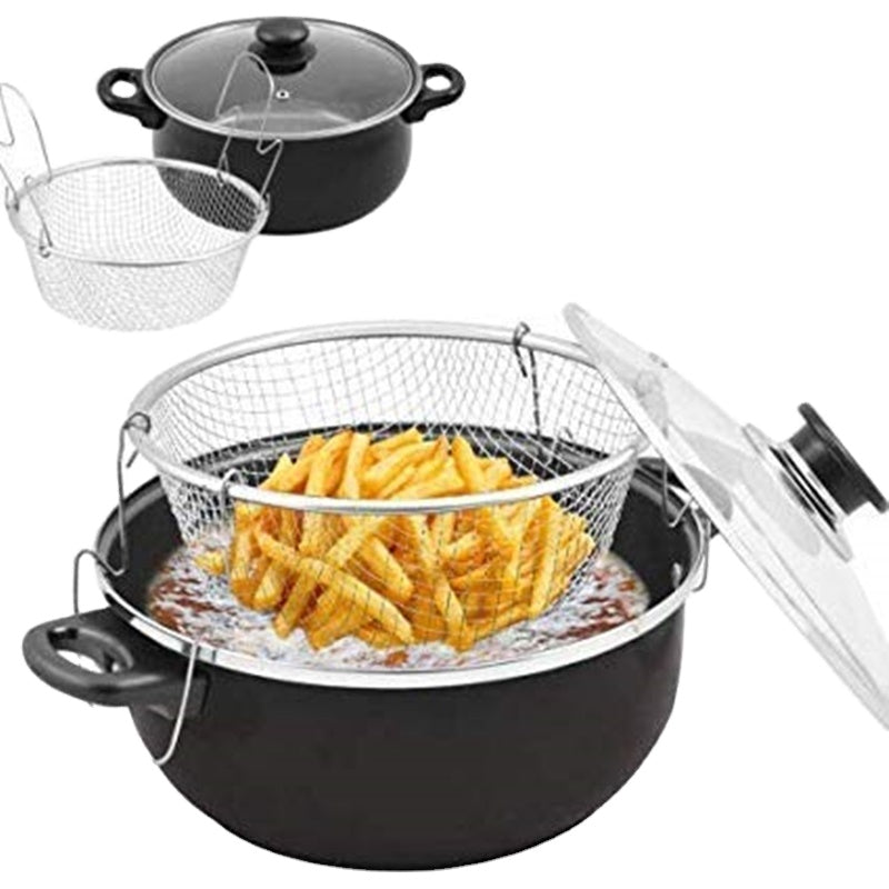 Cacerola Freidora 28cm con Tapa de Vidrio 89249 Selecto