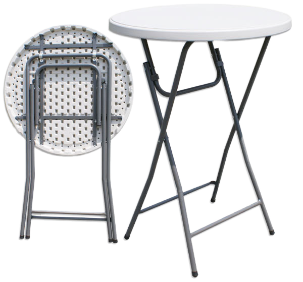 Mesa Plegable Redonda Alta 110x80cm Plástica HS-X81