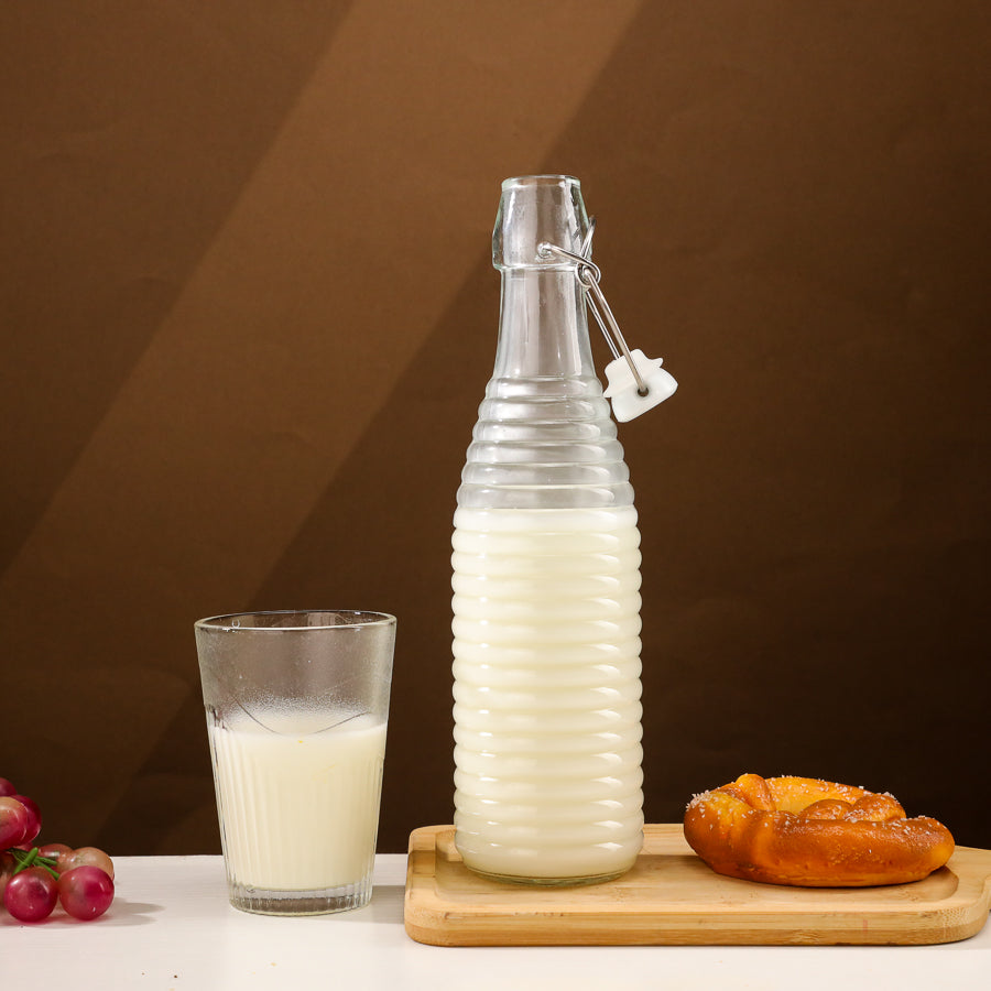 Botella de Vidrio con Tapa Hermética 9x32cm FSK8865 Selecto
