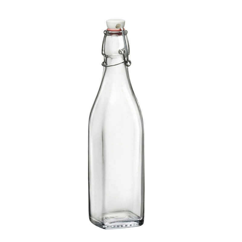 Botella de Vidrio Cuadrado con Tapa Hermético 87929 Selecto
