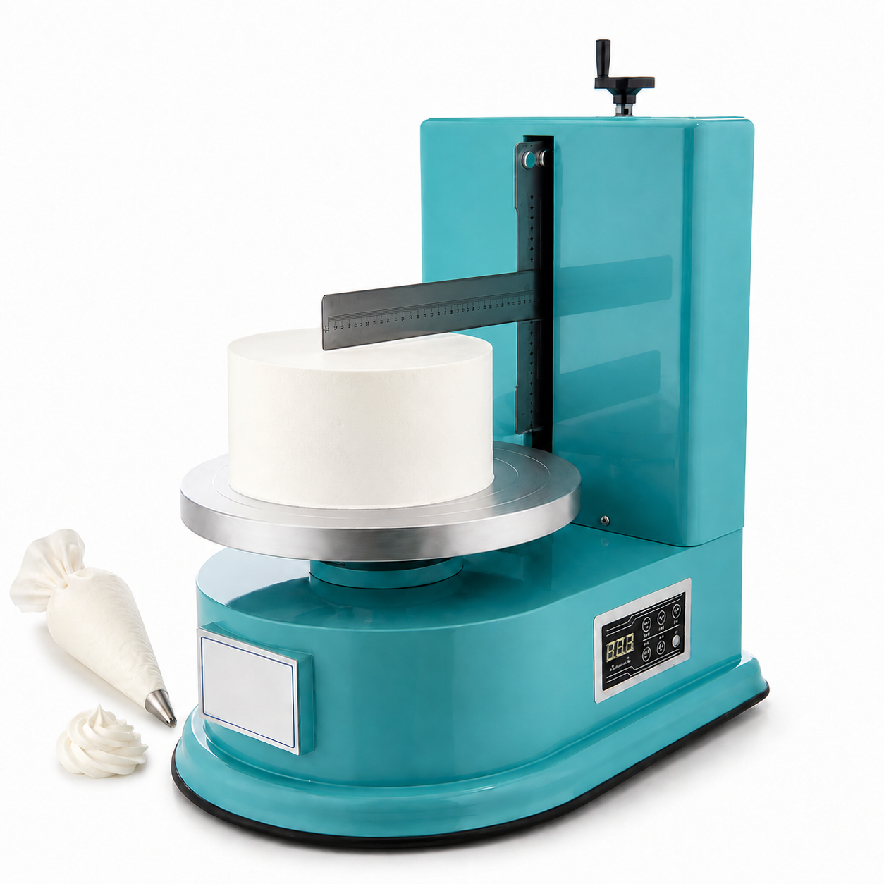 (LLEGANDO 30 DE MAYO) Máquina Giratoria para Dulces Torta con Panel Táctil 36cm Celeste BS-14T Bailarina.