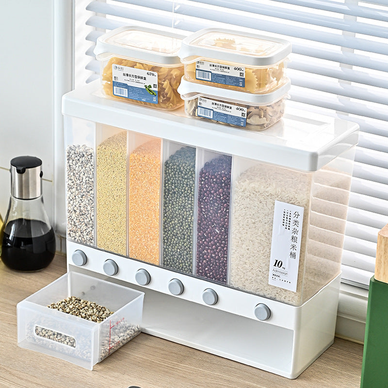 Dispensador de Granos 6 Compartimientos de Plástico LHC-9744 Selecto
