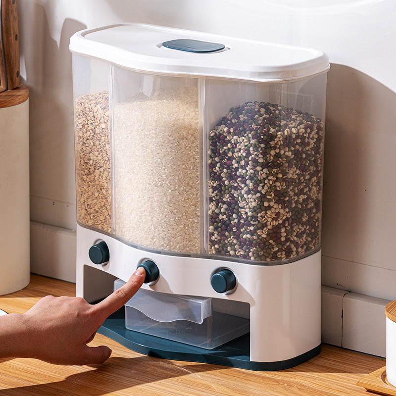 Dispensador de Granos 3 Compartimientos de Plástico LHC-9745 Selecto