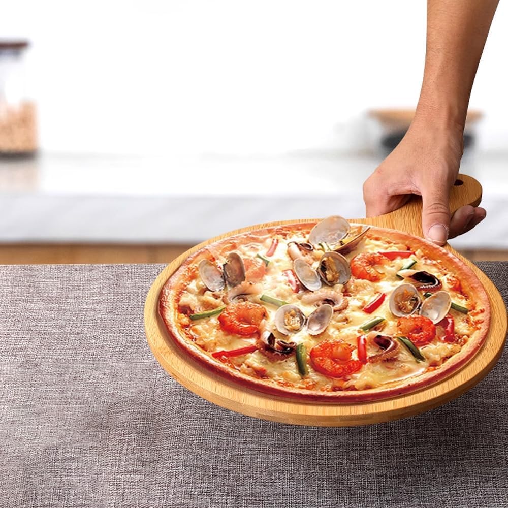 Bandeja Espátula para Pizza de Bambú 3 Tamaños Disponibles 8"/10"/12" Selecto
