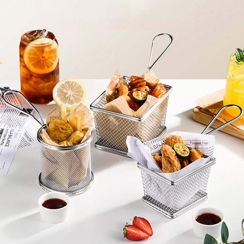 Mini Cesta de Papas Fritas en Acero Inoxidable 81170 Selecto