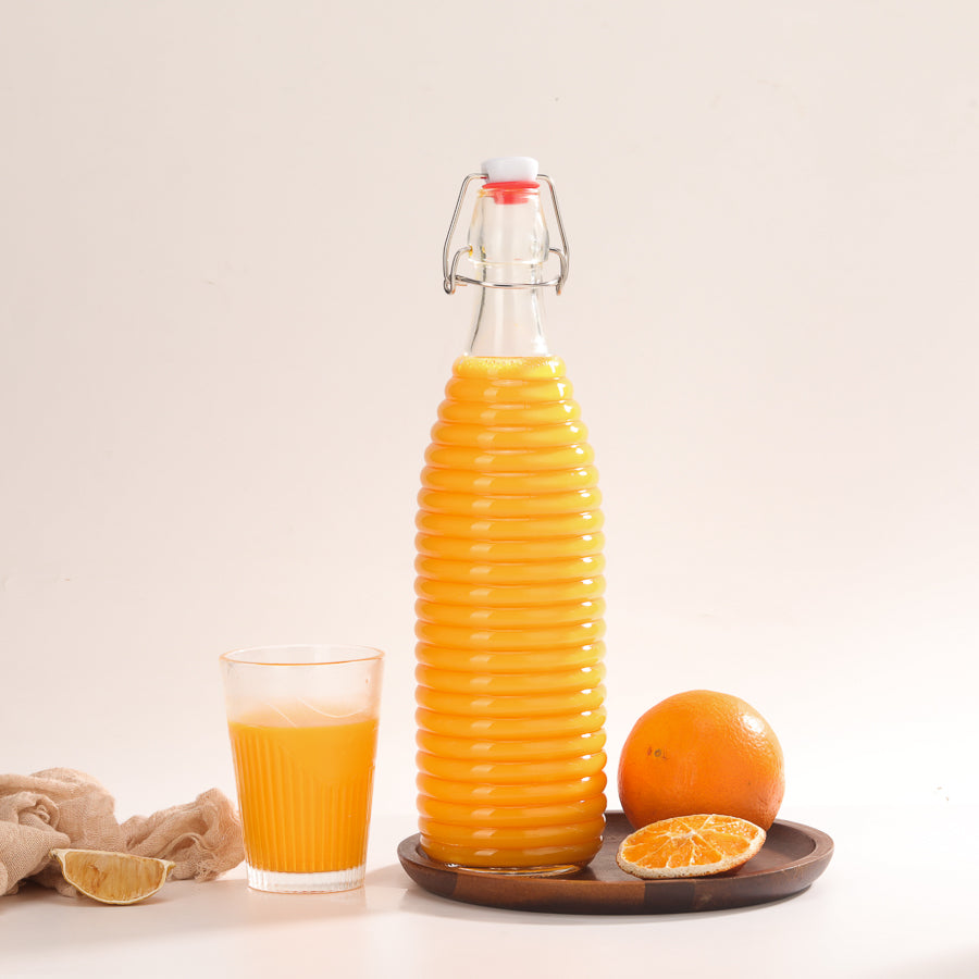 Botella de Vidrio con Tapa Hermética 9x32cm FSK8865 Selecto