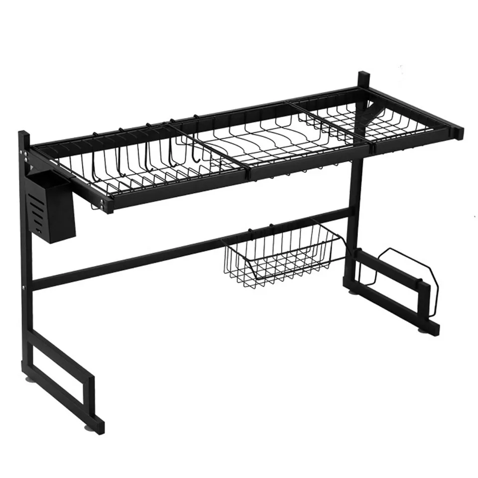 Escurridor de Platos Metal Negro Sobre Fregador 51x85x32cm NVS50901 Selecto