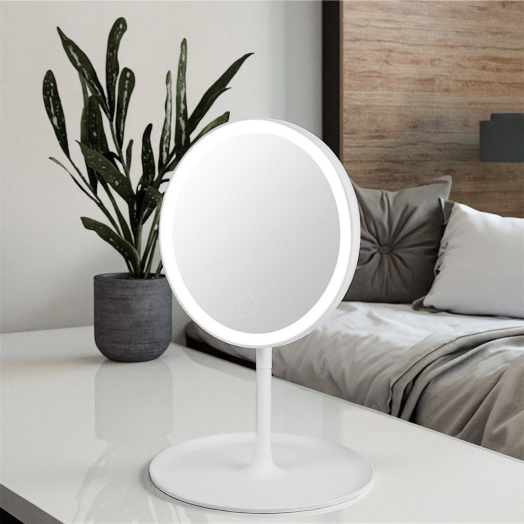 Espejo Redondo de Mesa con LED Recargable 88101 Selecto