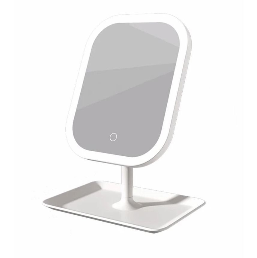 Espejo Cuadrado de Mesa con LED Recargable 88100