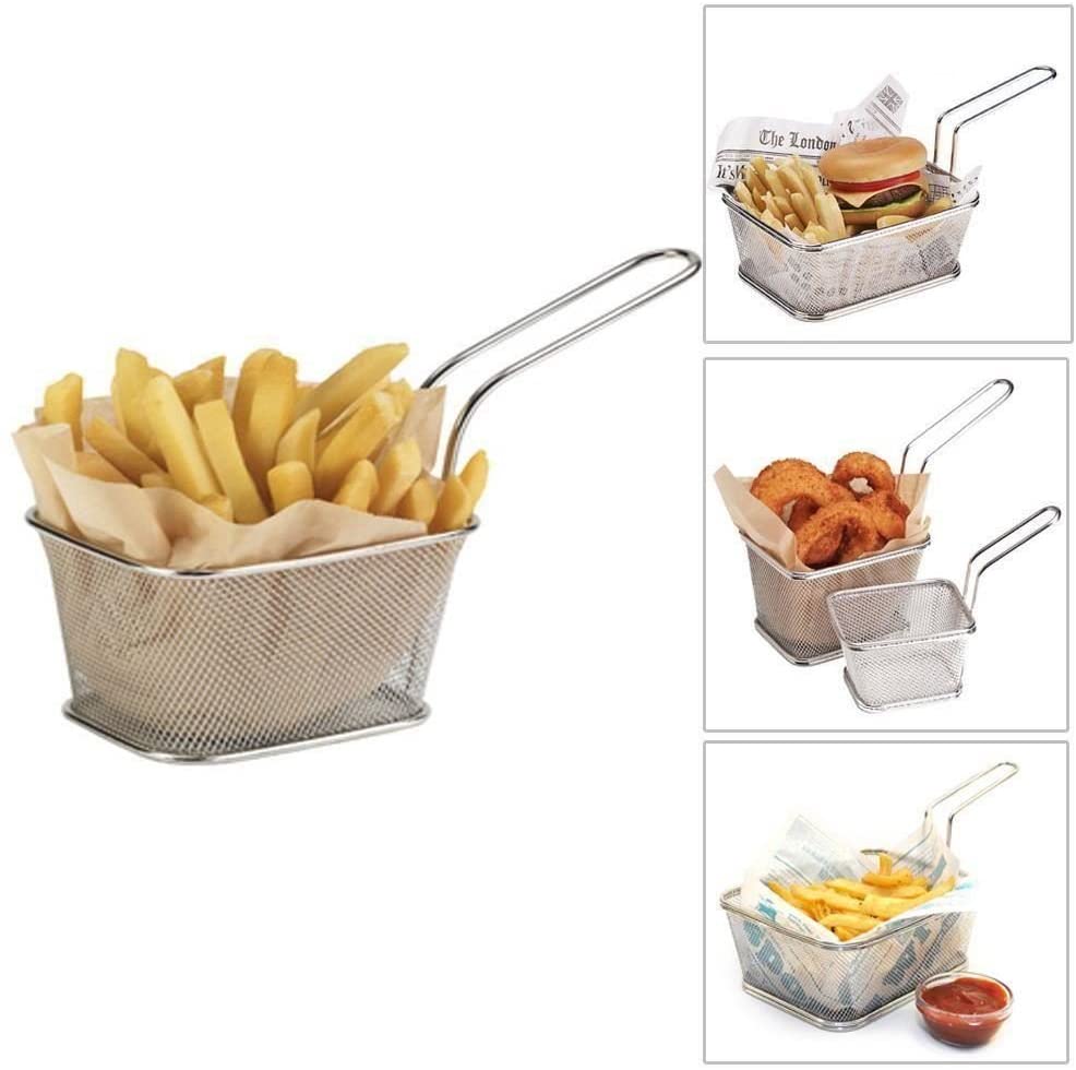 Mini Cesta de Papas Fritas en Acero Inoxidable 81170 Selecto