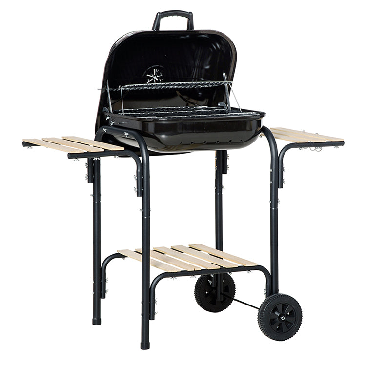 Asador Parrilla Barbacoa a Carbón con Rueditas 18" BP-2086 BBQ. Selecto