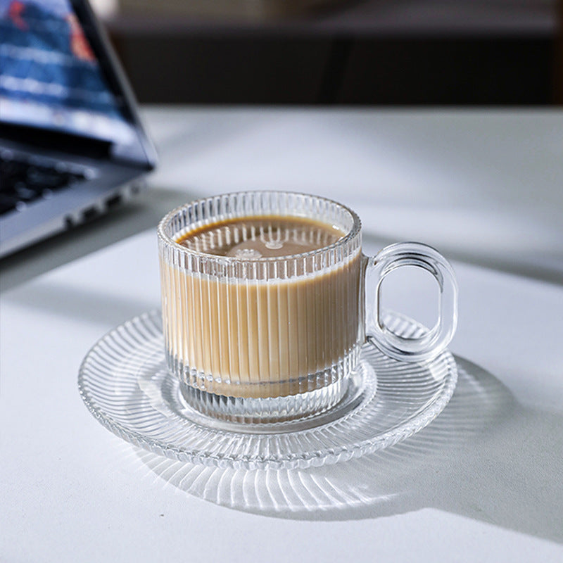Set 6 Piezas de Tazas con Platos de Vidrio para Café 41143 Selecto