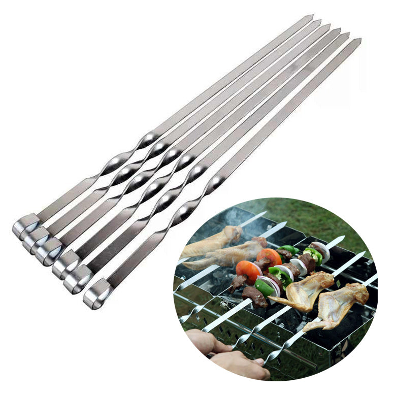 Set 6 Pinchos de BBQ Acero Inoxidable 89588 Brocheta. Selecto
