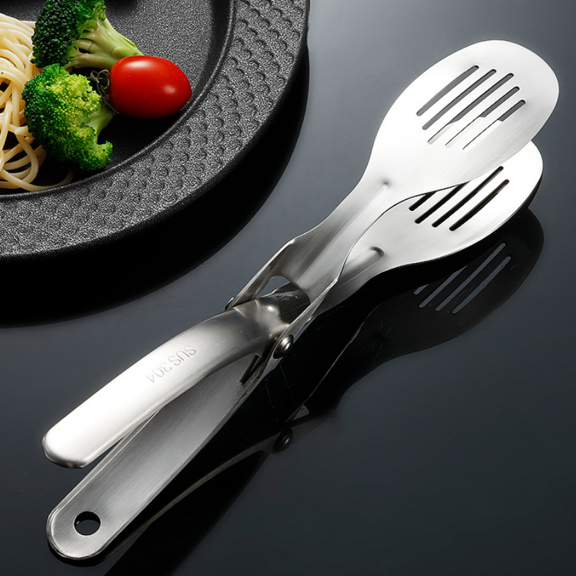 (LLEGANDO 30 DE SEPT) Pinza de Cocina Profesional 27cm de Acero Inoxidable SS304 – Pinza Tipo Tijera para Servir y Manipular Alimentos Carnes | Hotelero | Restaurante | Hotel 500504