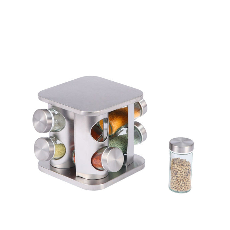 Set de 8 Condimenteros 17x18cm con Base Giratoria 85946