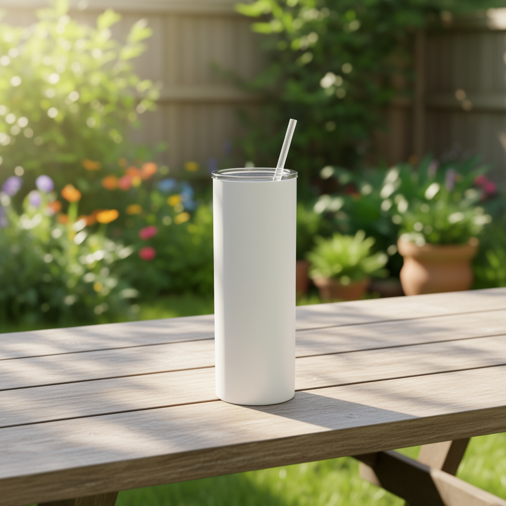 Termo de Agua con Carrizo de Metal Blanco SV-K551 Selecto