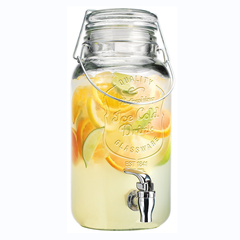 Envase de Vidrio Con Dispensador 3.8L 31x14.5cm 401442 Selecto