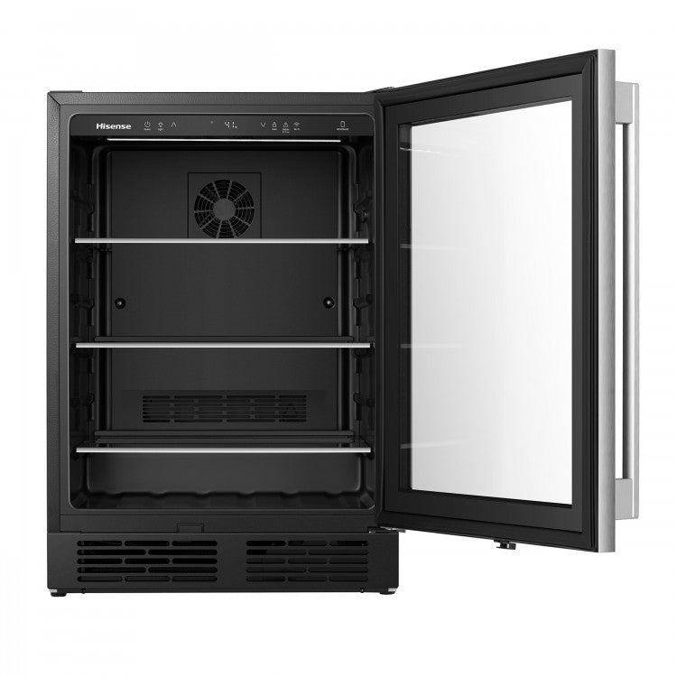 Enfriador de Bebidas Refrigeradora Nevera Mini Bar Hisense HBC164N6SS 5.4 Pies Cúbicos | Capacidad para 164 Latas | Acero Inoxidable | Wi-Fi
