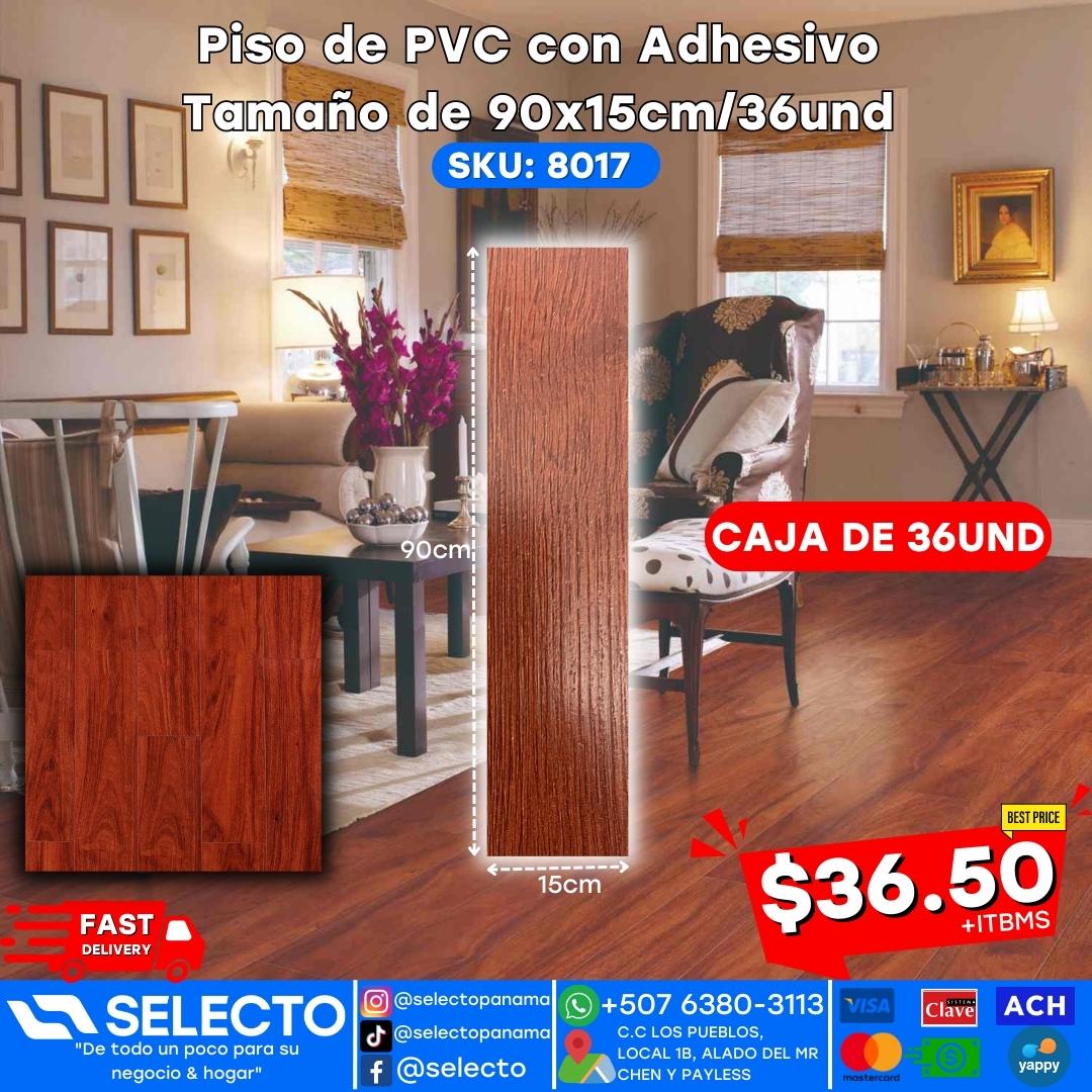 Piso de PVC con Adhesivo 90x15cm/36und 8017 Selecto