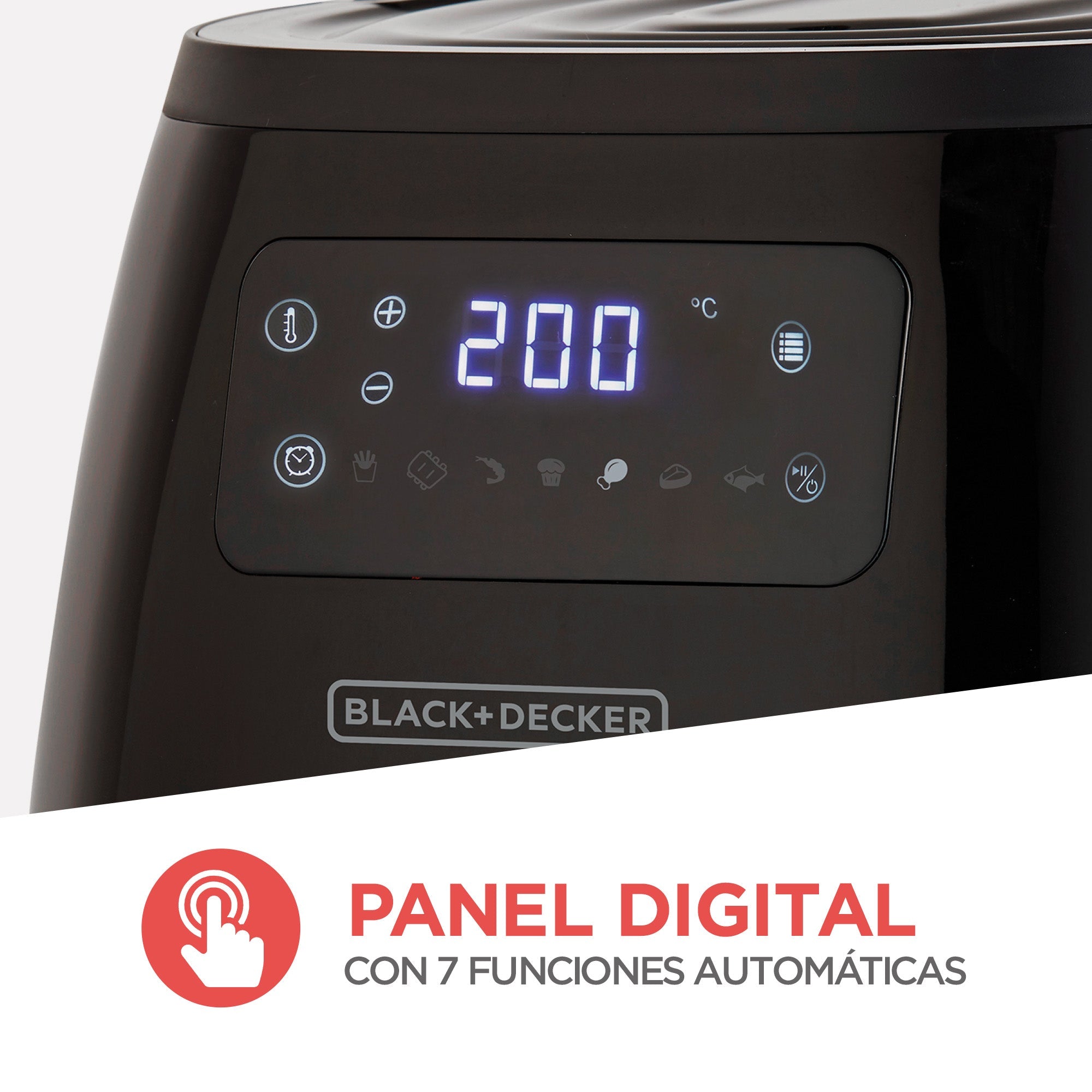 Freidora de Aire 5.7L 7en1 Black and Decker HFD5055B BLACK + DECKER