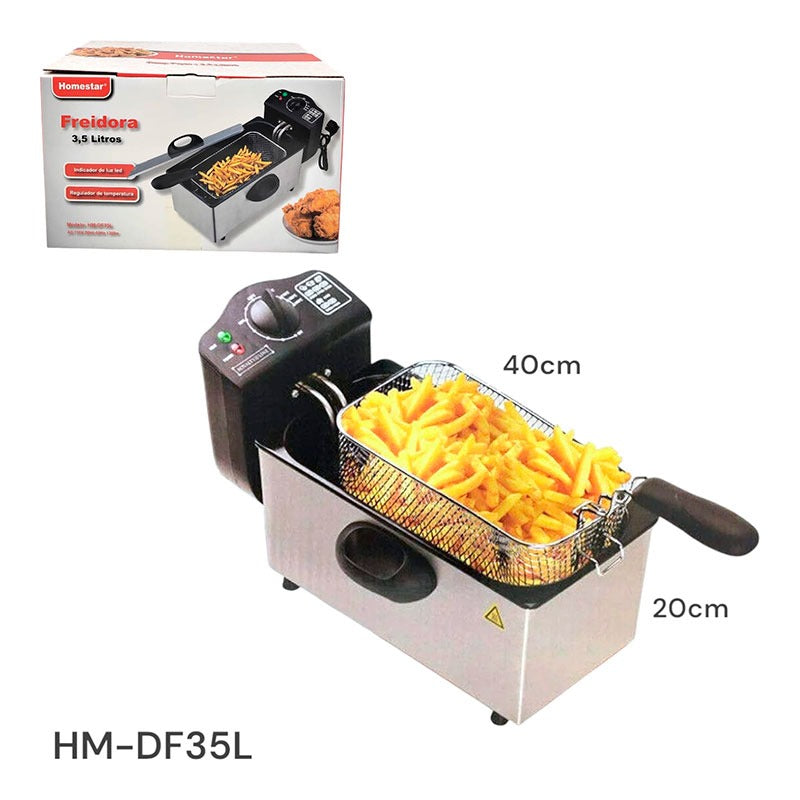 Freidora Eléctrica de 3.5L 1300W Homestar HM-DF35L