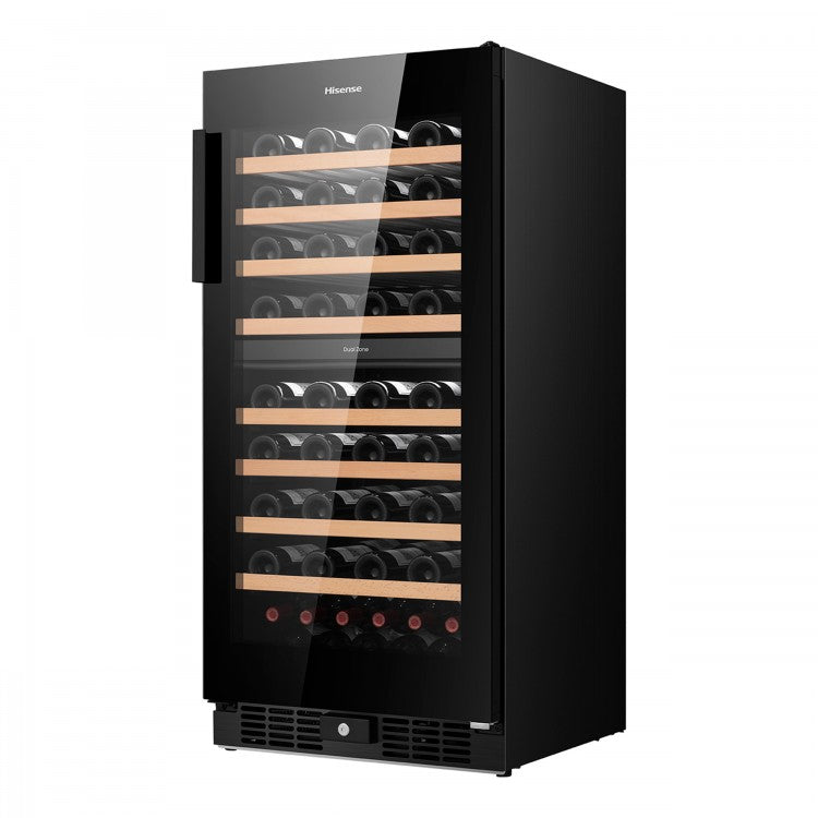 Vinera Enfriador de Vinos 8.5p3 76 Botellas Empotrable o de Piso Dual Zone con WiFi Hisense HWD076N3ASD