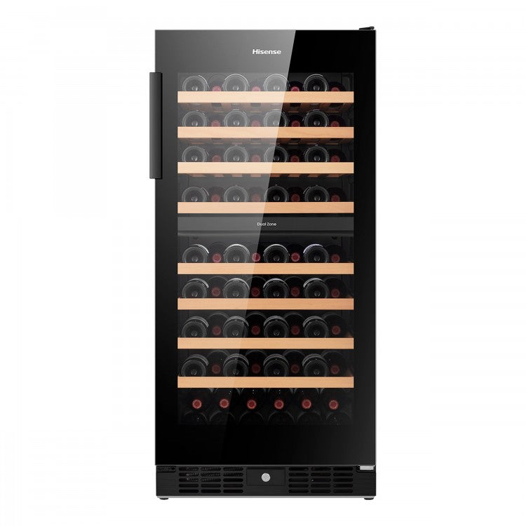 Vinera Enfriador de Vinos 8.5p3 76 Botellas Empotrable o de Piso Dual Zone con WiFi Hisense HWD076N3ASD