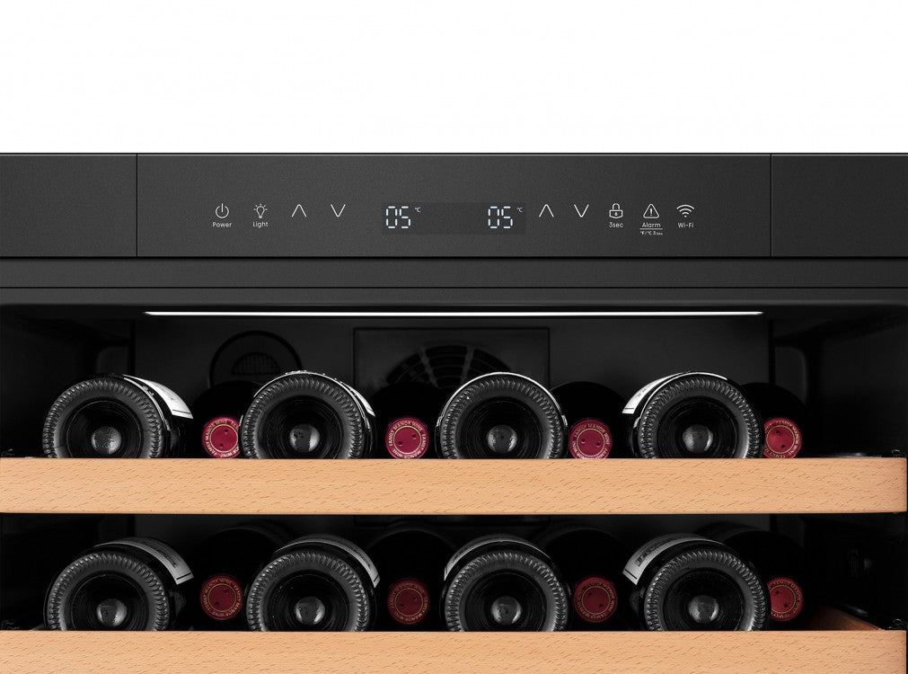Vinera Enfriador de Vinos 8.5p3 76 Botellas Empotrable o de Piso Dual Zone con WiFi Hisense HWD076N3ASD