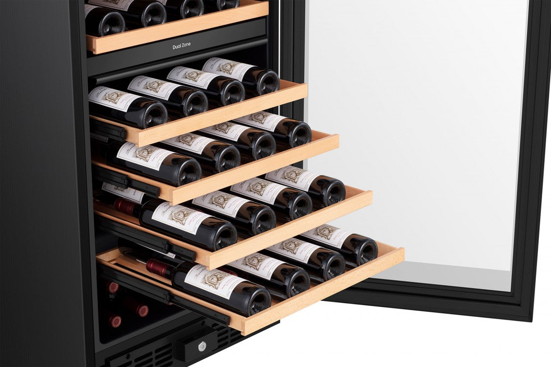 Vinera Enfriador de Vinos 8.5p3 76 Botellas Empotrable o de Piso Dual Zone con WiFi Hisense HWD076N3ASD