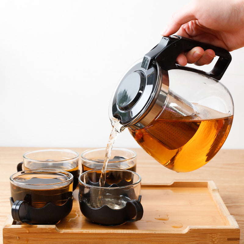 Tetera para Té + 4 Tazas de Vidrio 86998 Selecto